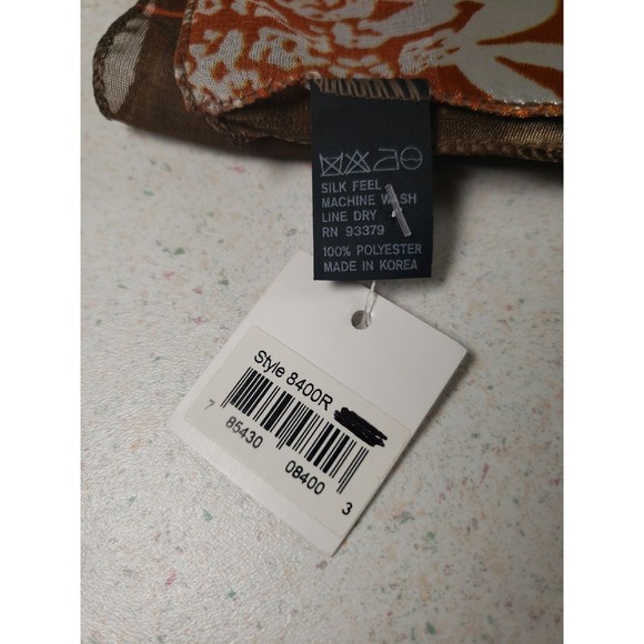 Long Wrap Fall Colors Scarf 60x13.5 Silk Feel 100% Polyester Scarf NWT - Picture 3 of 3